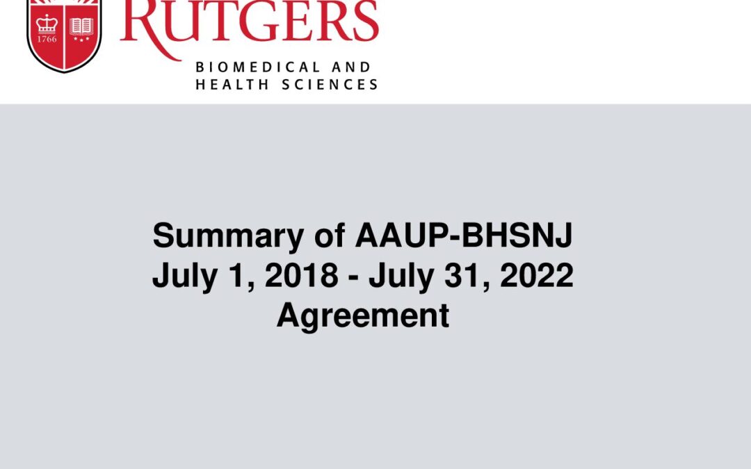 AAUP-BHSNJ Agreement Presentation Slides