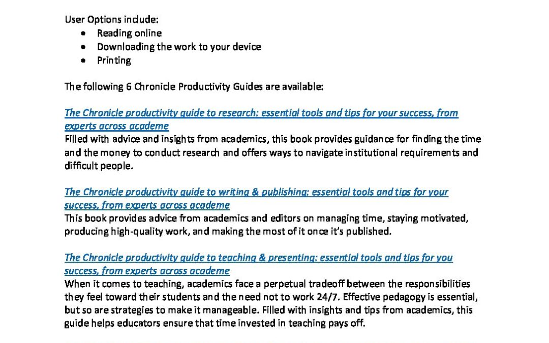 Chronicle Productivitiy Guides 6-8-20 FINAL