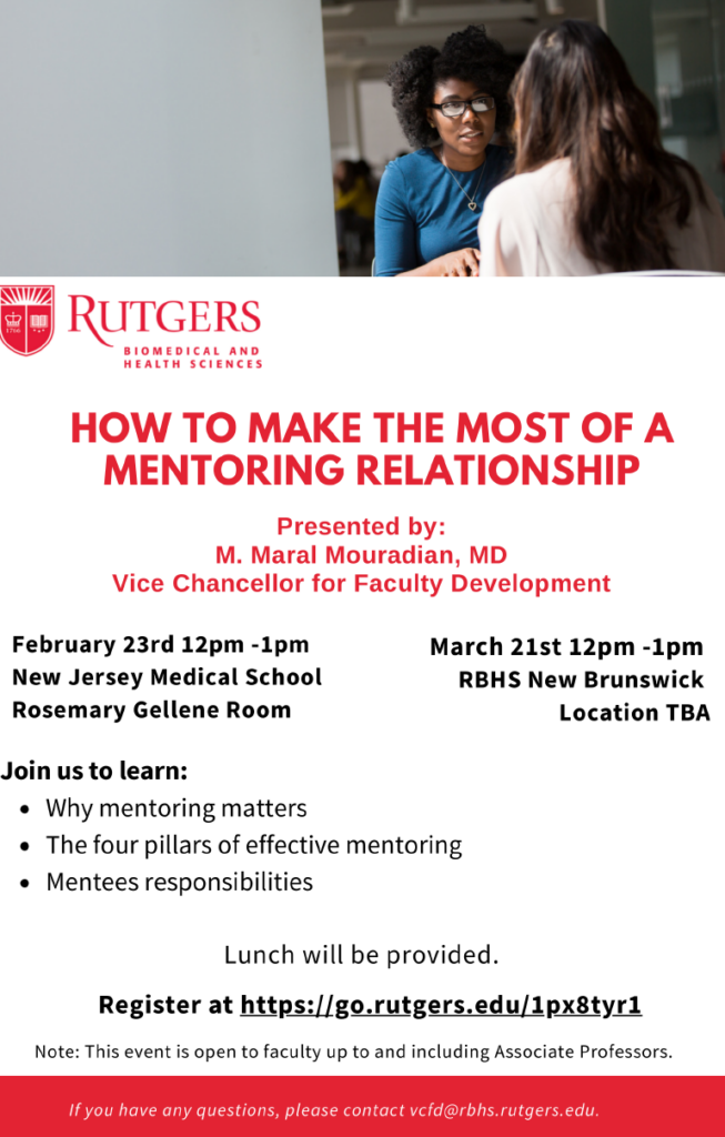 How to make the most of a mentoring relationship flyer