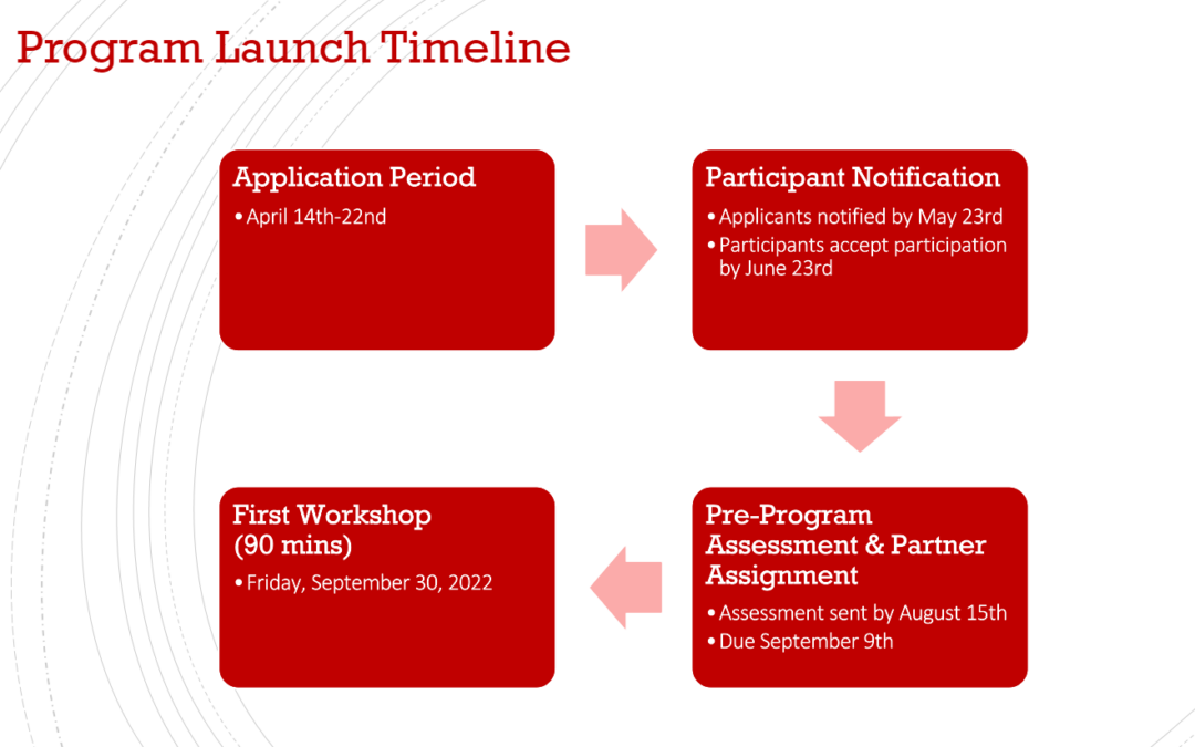 Peer Coaching Launch Timeline
