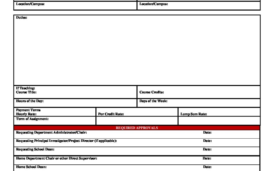 Secondary Assignment Request Form