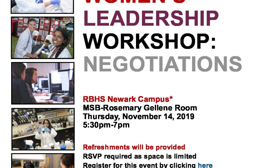 Womens Leaderhsip Workshop on Negotations Invitation